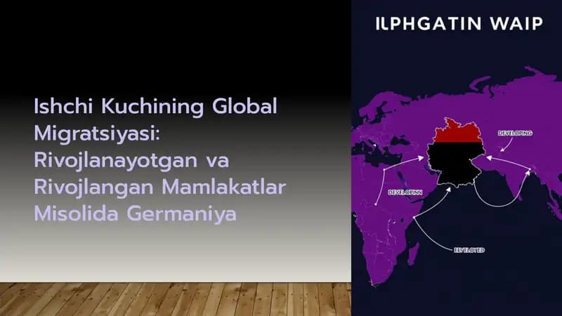 Ishchi Kuchining Global Migratsiyasi: Rivojlanayotgan va Rivojlangan Mamlakatlar Misolida Germaniya