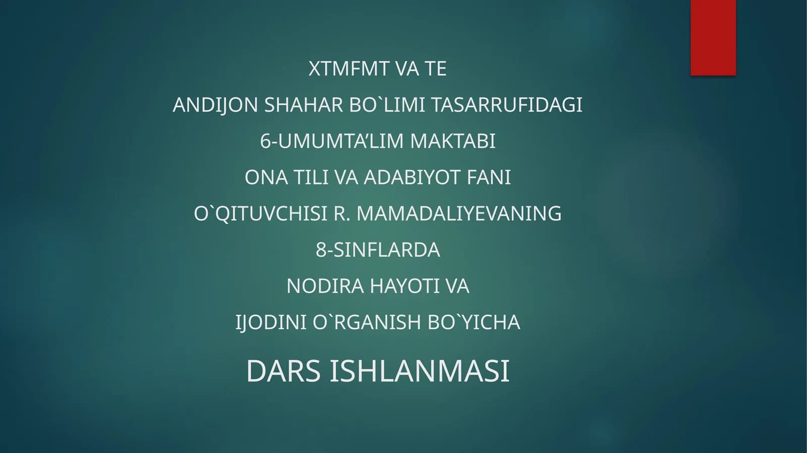 NODIRA LIRIKASI
