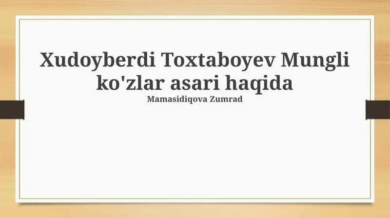 Mungli Ko'zlar