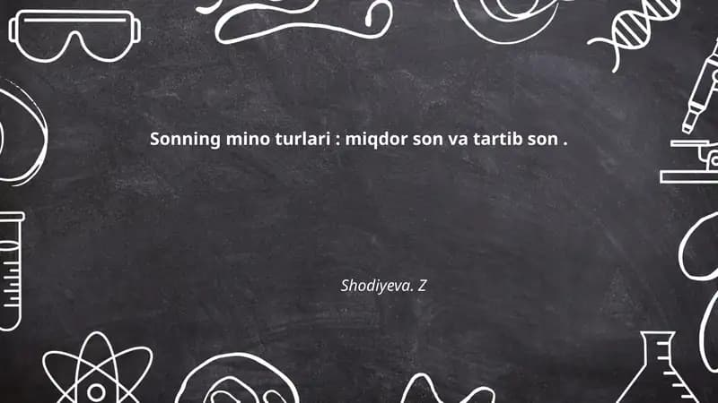 Miqdor sonlar