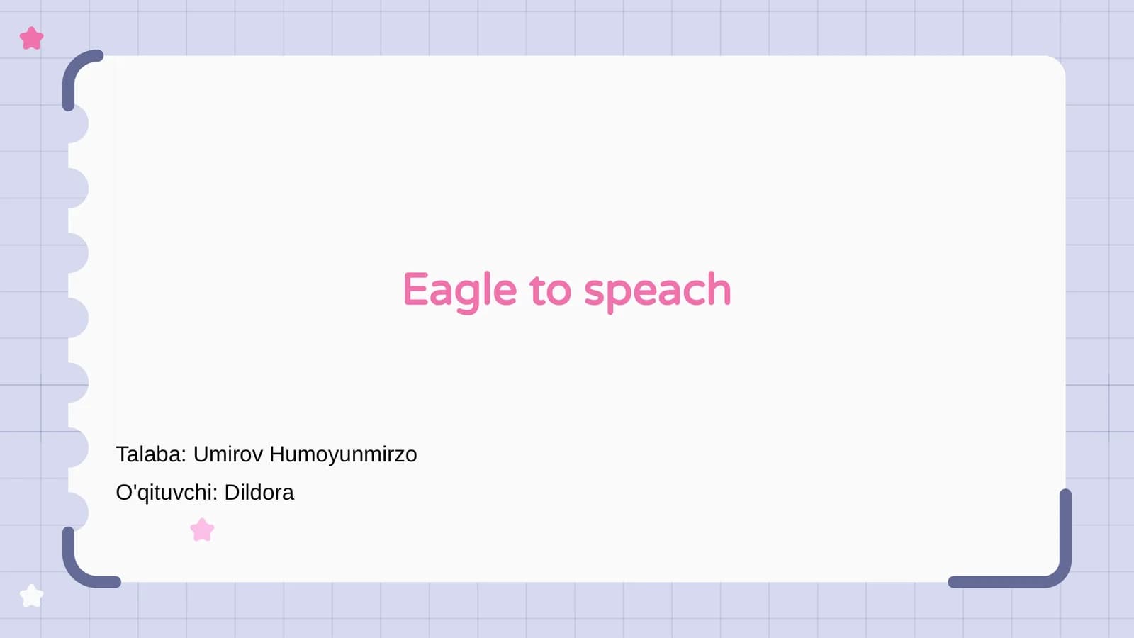Eagle to speach
