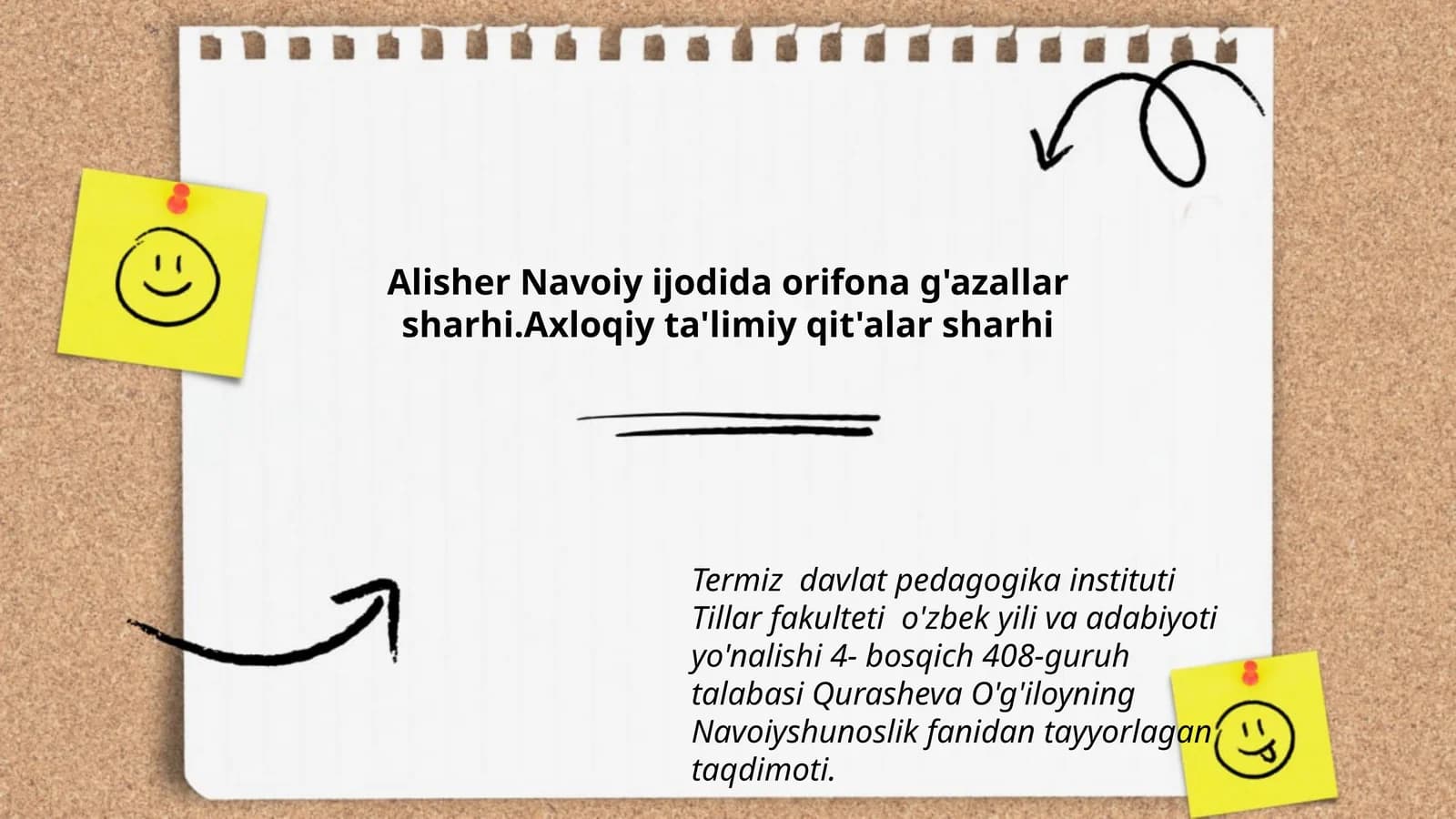 Navoiyshunoslik fanidan tayyorlagan taqdimot