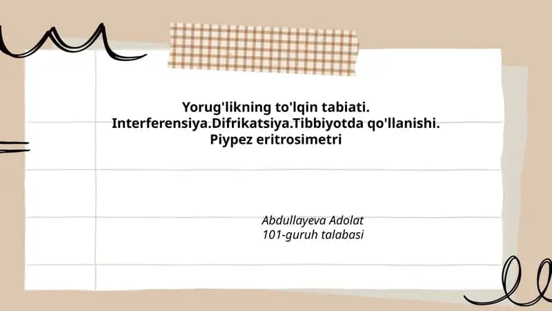 Yorug'likning to'lqin tabiati
