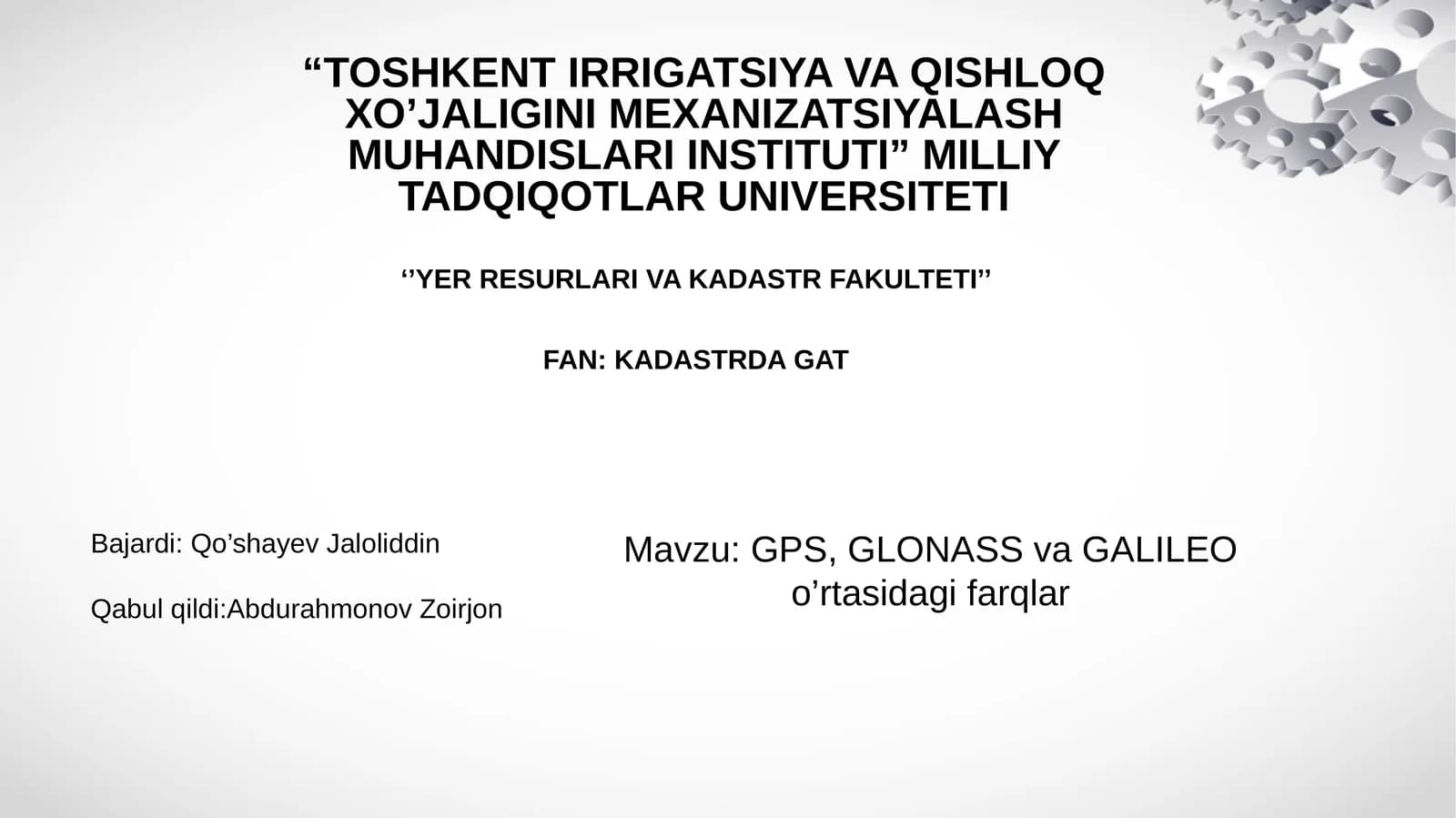 GPS, GLONASS va GALILEO farqlari