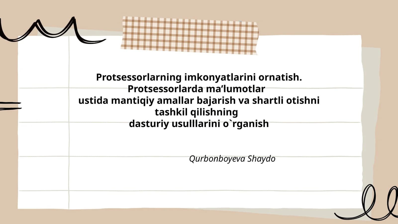 Protsessorlarning imkonyatlarini ornatish