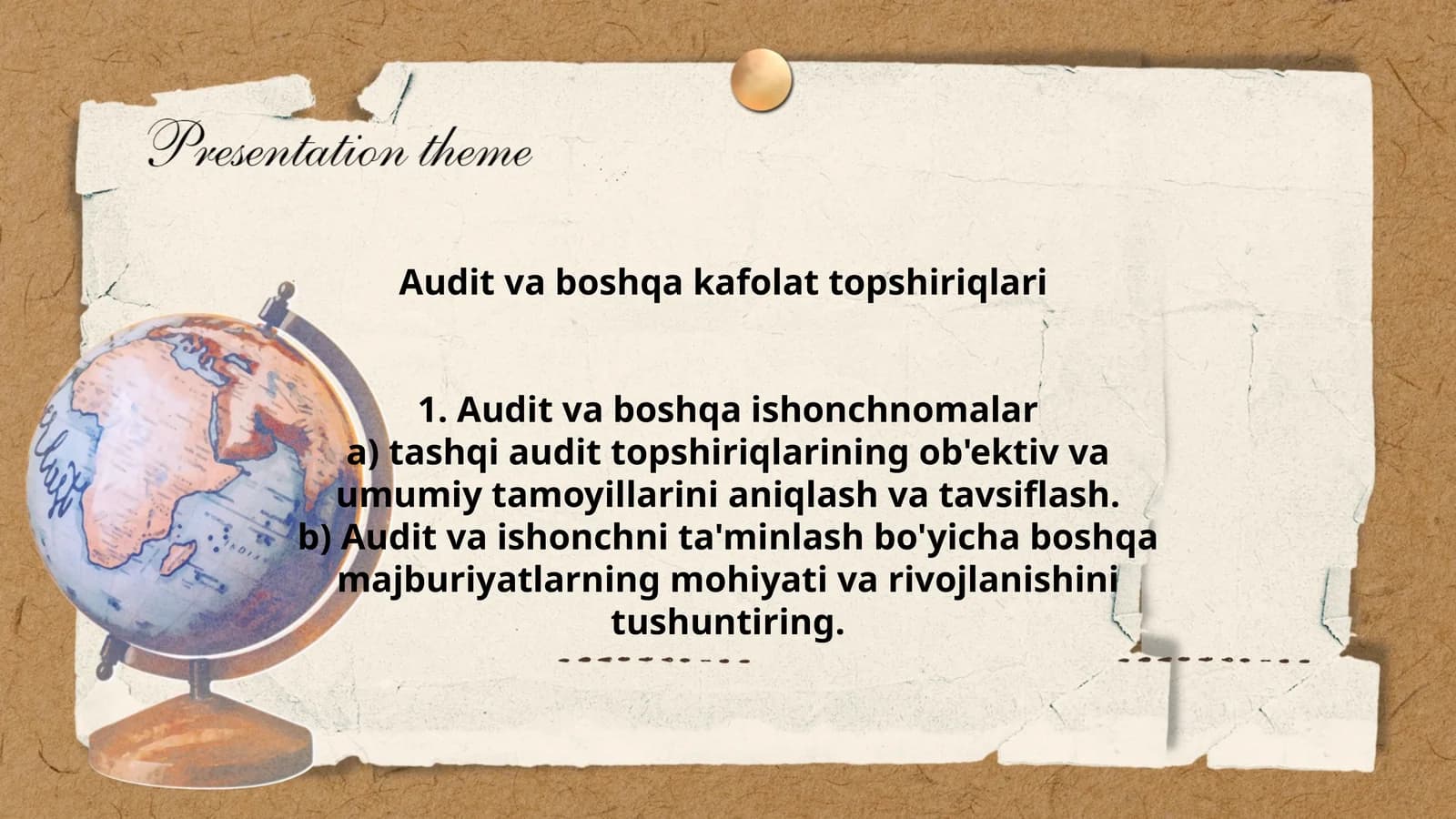 Audit va boshqa kafolat topshiriqlari