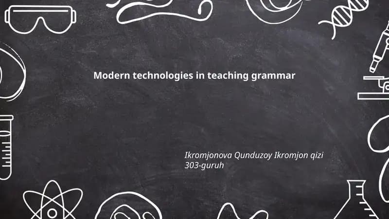 Modern technologies in teaching grammar