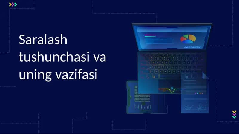 Malumotlar tuzilmasi fanidan taqdimot || Saralash algoritmlari