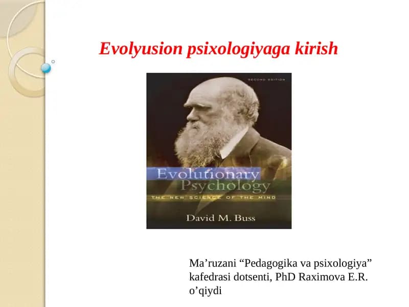 Evolyusionpsixologiyaga kirish