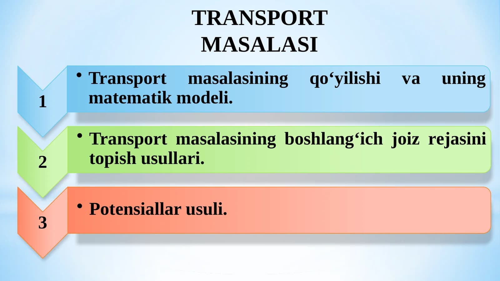 TRANSPORT MASALASI
