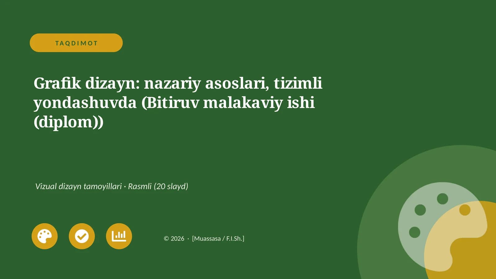 Grafik dizayn: nazariy asoslari, tizimli yondashuvda (Bitiruv malakaviy ishi (diplom))