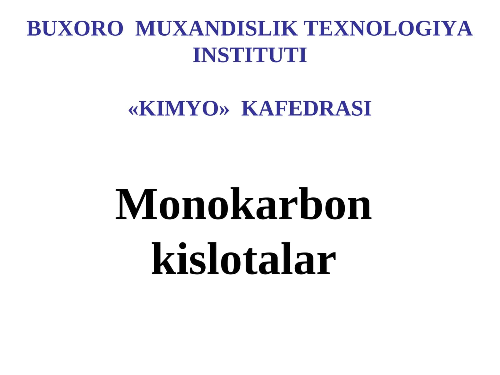 Monokarbon kislotalar
