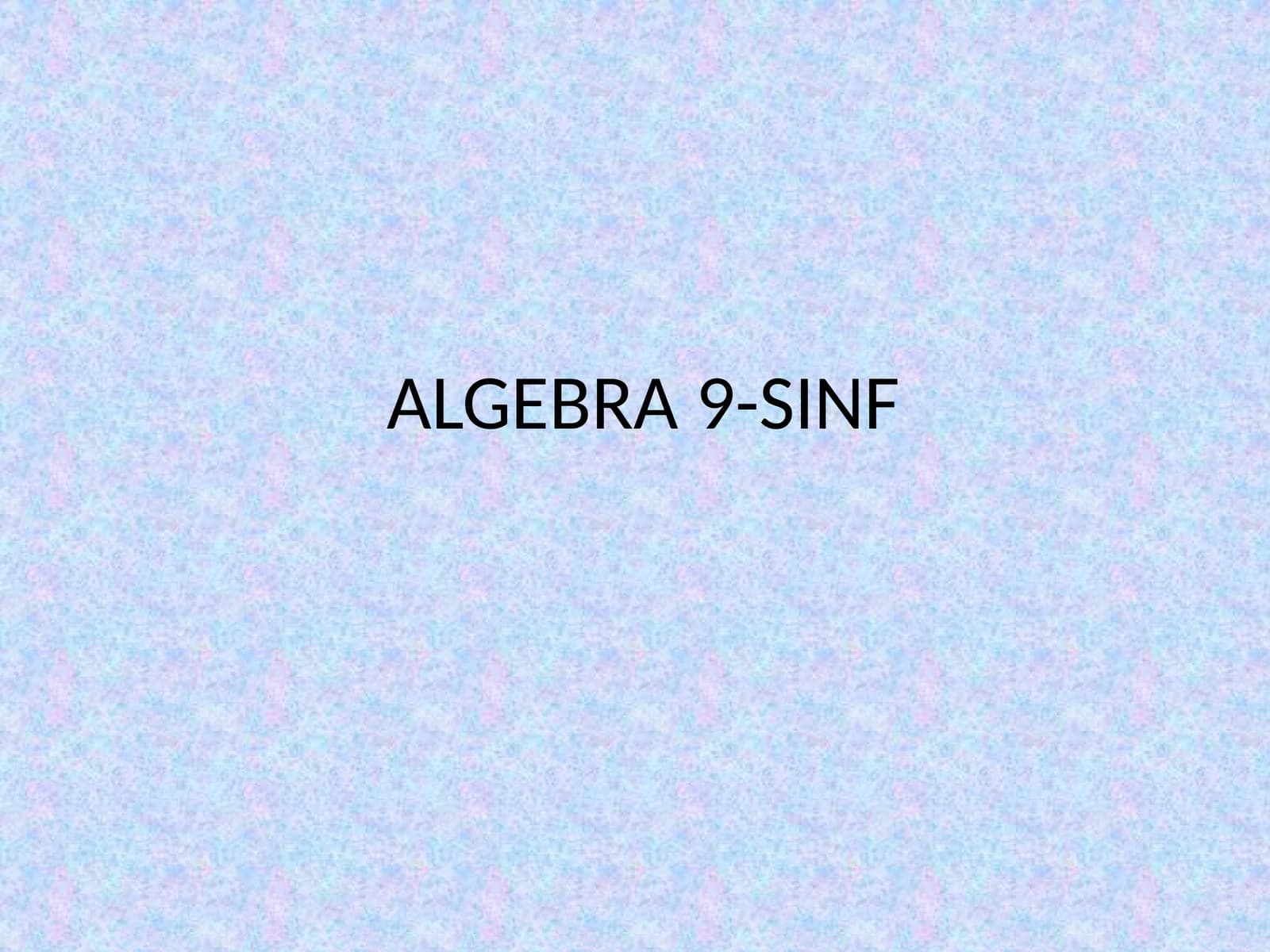 9-sinf Algebra ochiq dars ishlanma. Trigonometrik ayniyatlar