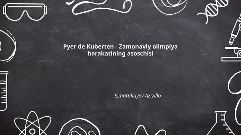 Pyer de Kuberten - Zamonaviy olimpiya harakatining asoschisi
