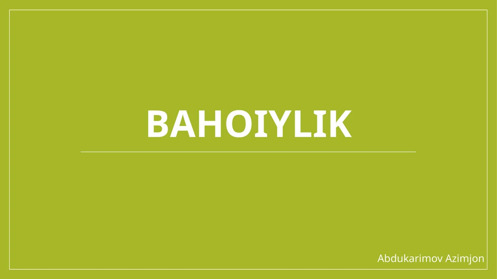 Bahoiylik