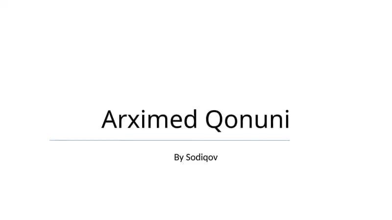 Arximed Qonuni