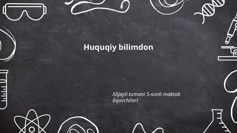 Konstitutsion huquq va fuqarolarning asosiy huquqlari