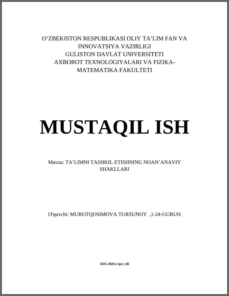 Loyiha asosida o‘qitish