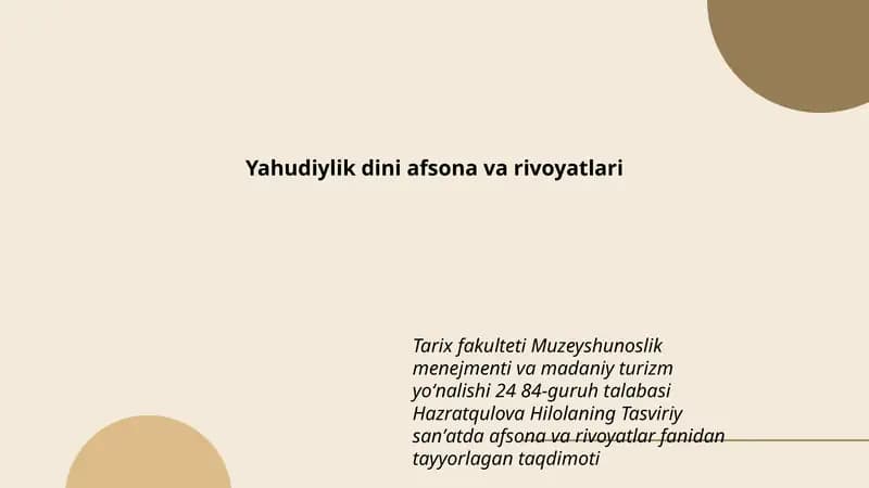Yahudiylik dini afsona va rivoyatlari