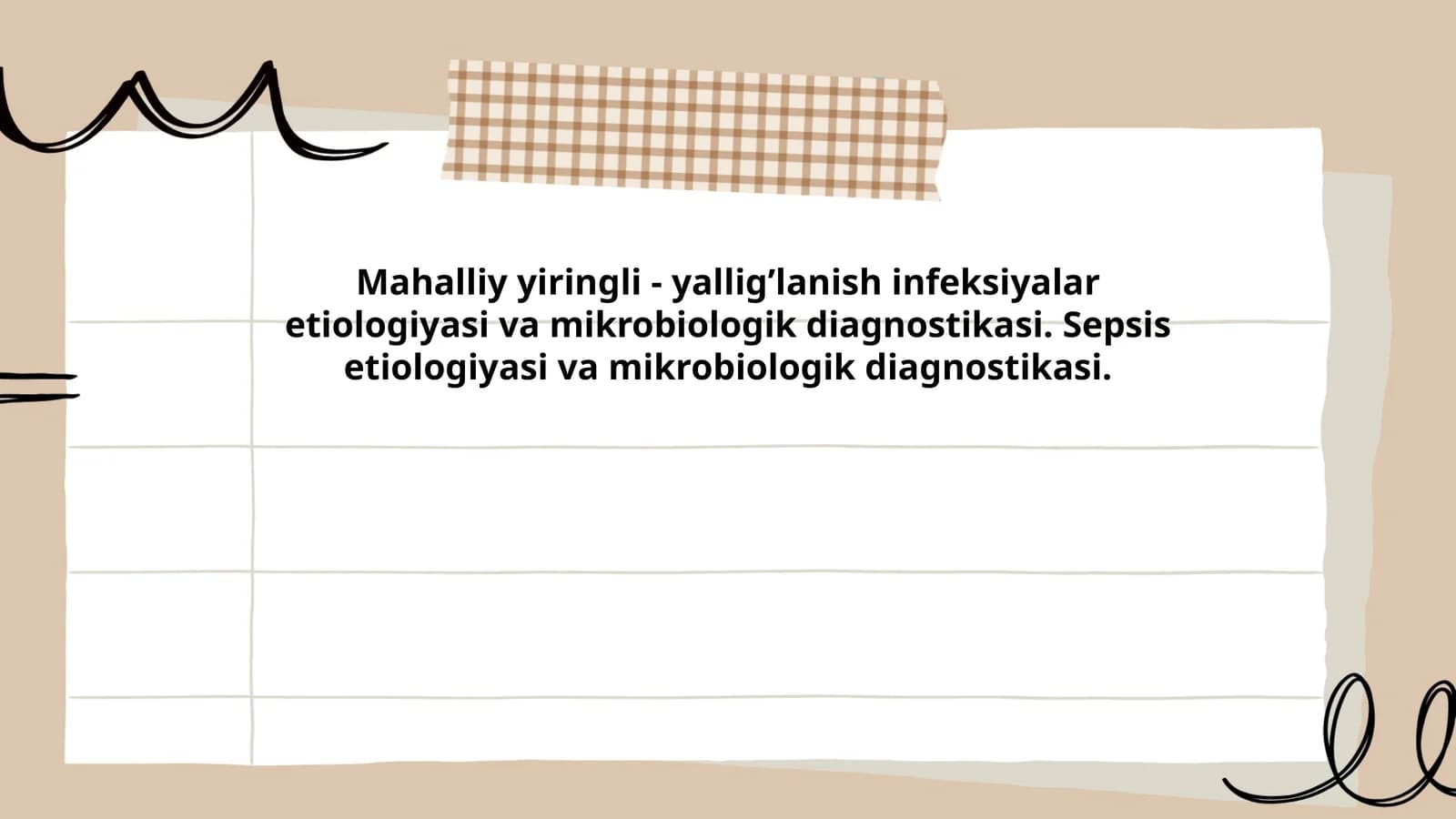 Mahalliy yiringli - yallig’lanish infeksiyalar etiologiyasi va mikrobiologik diagnostikasi