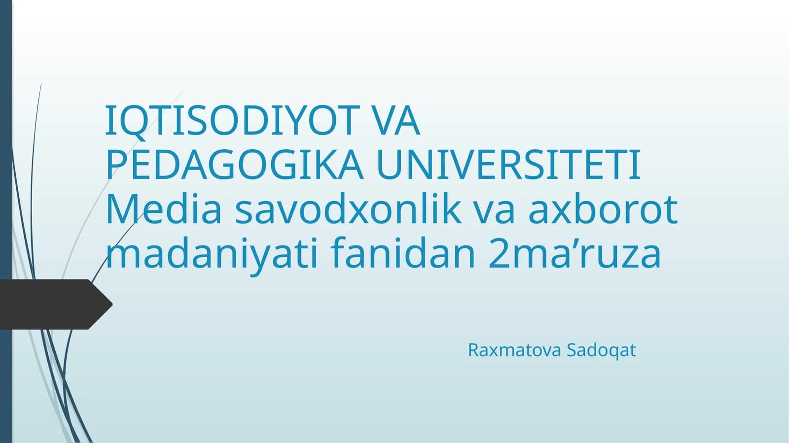 Mediava axborot savdoxonligi ta'limi