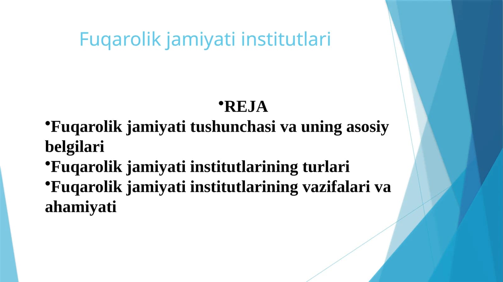 Fuqarolik jamiyati institutlari