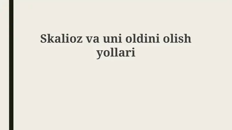 Skoliozning Oldini Olish: Haqiqat va Uydirmalar