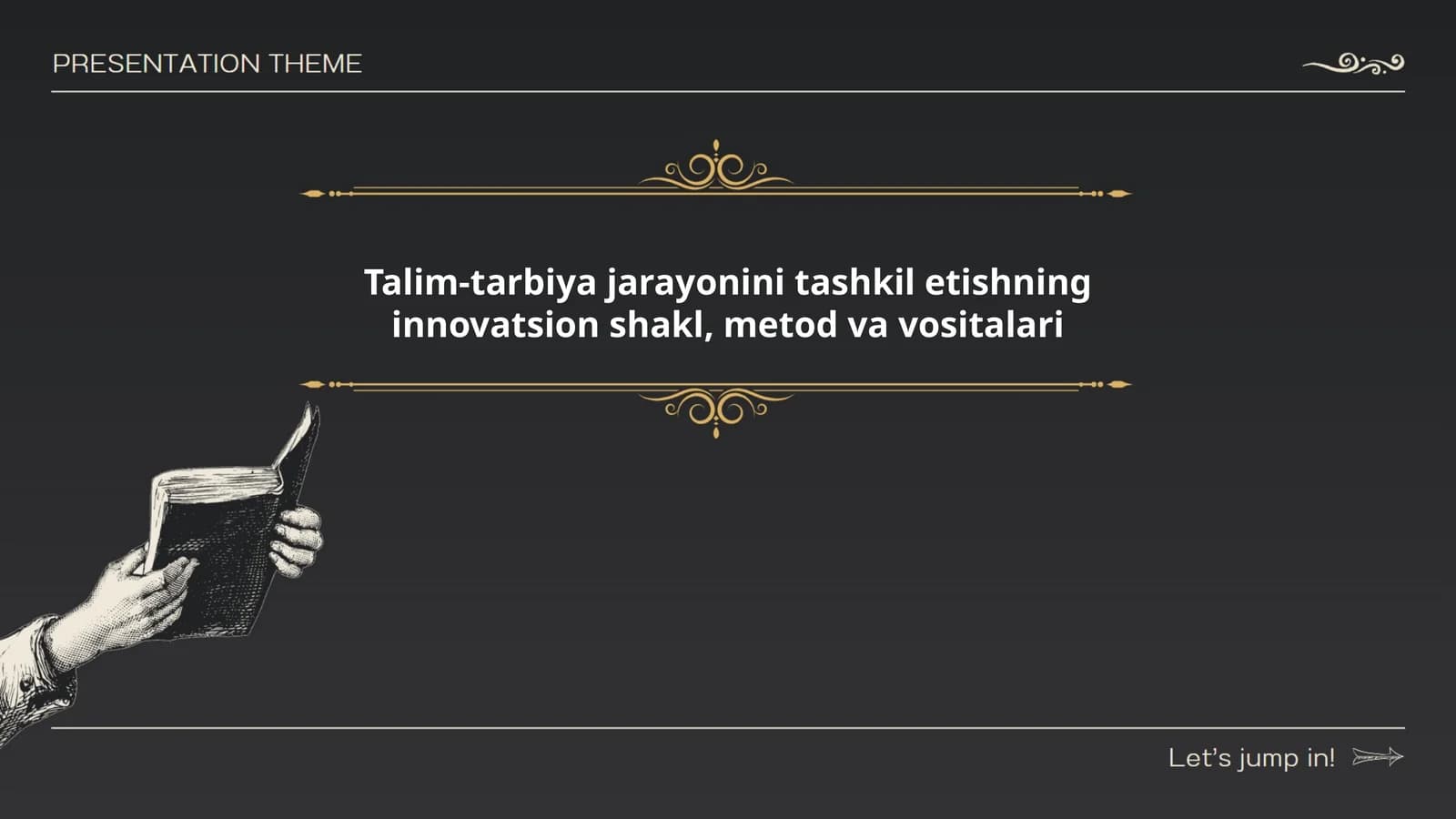Talim-tarbiya jarayonini tashkil etishning innovatsion shakl, metod va vositalari