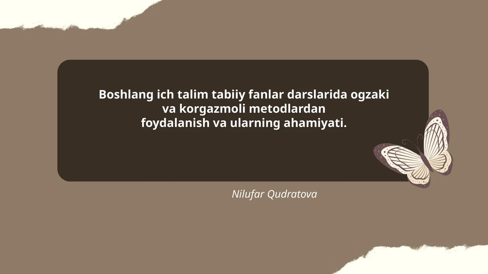 Boshlang ich talim tabiiy fanlar