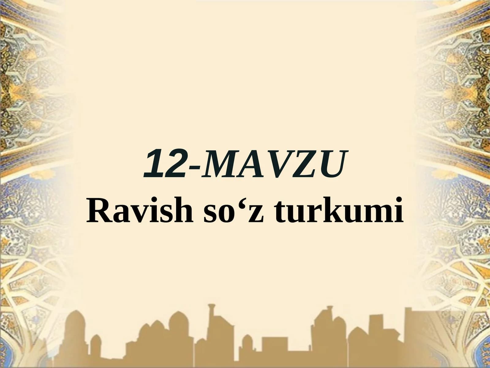 12-MAVZURavish so‘z turkumi
