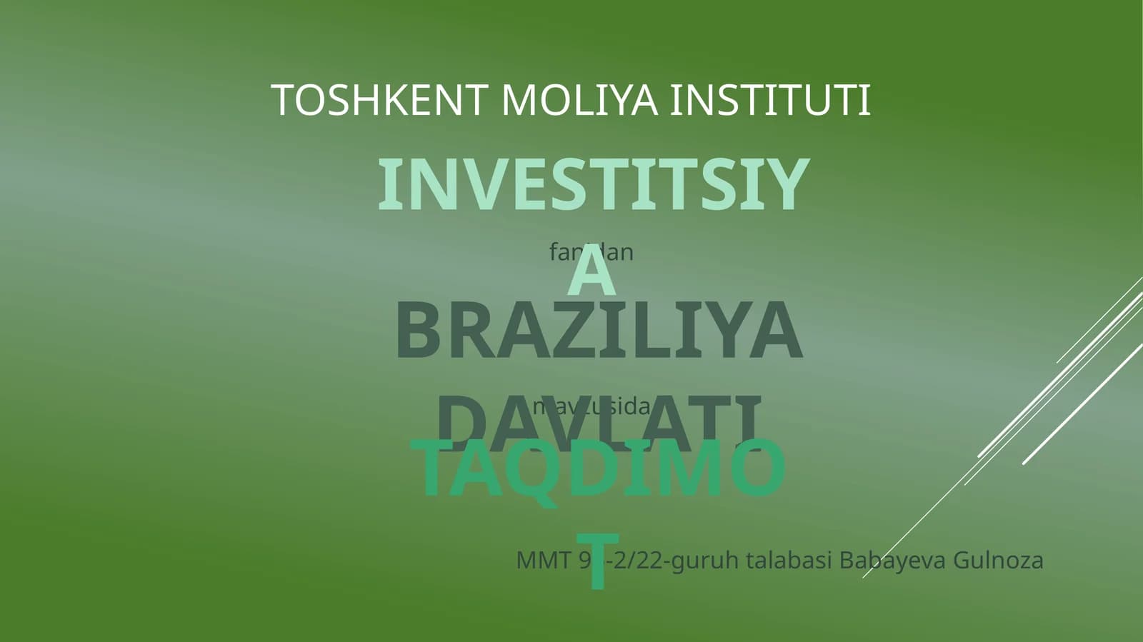 MMT 95-2/22-guruhtalabasiBabayevaGulnoza