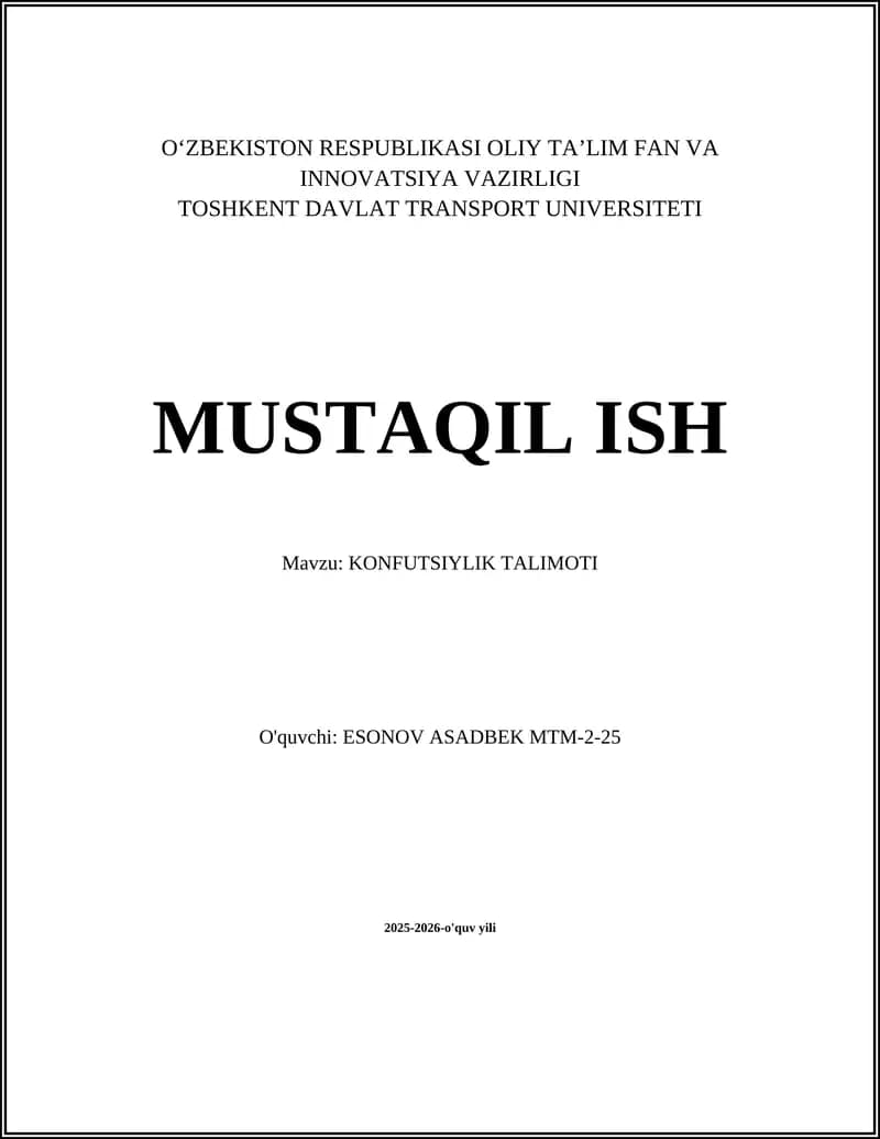 KONFUTSIYLIK TALIMOTI