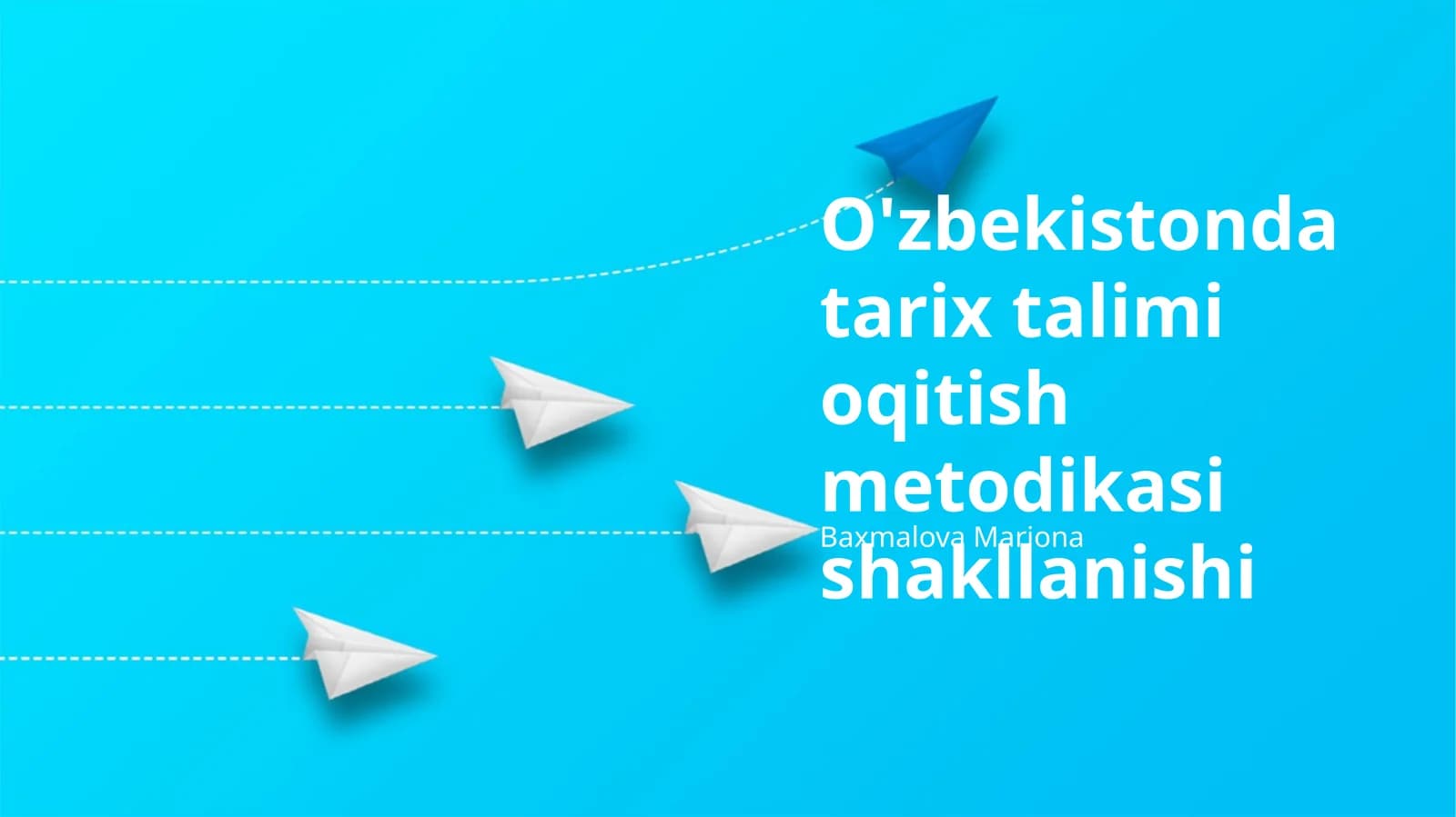 Zamonaviy Oʻzbekiston Sharoitida Tarixni Oʻqitish Metodologiyasi