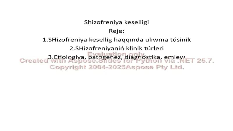 Shizofreniya keselligi