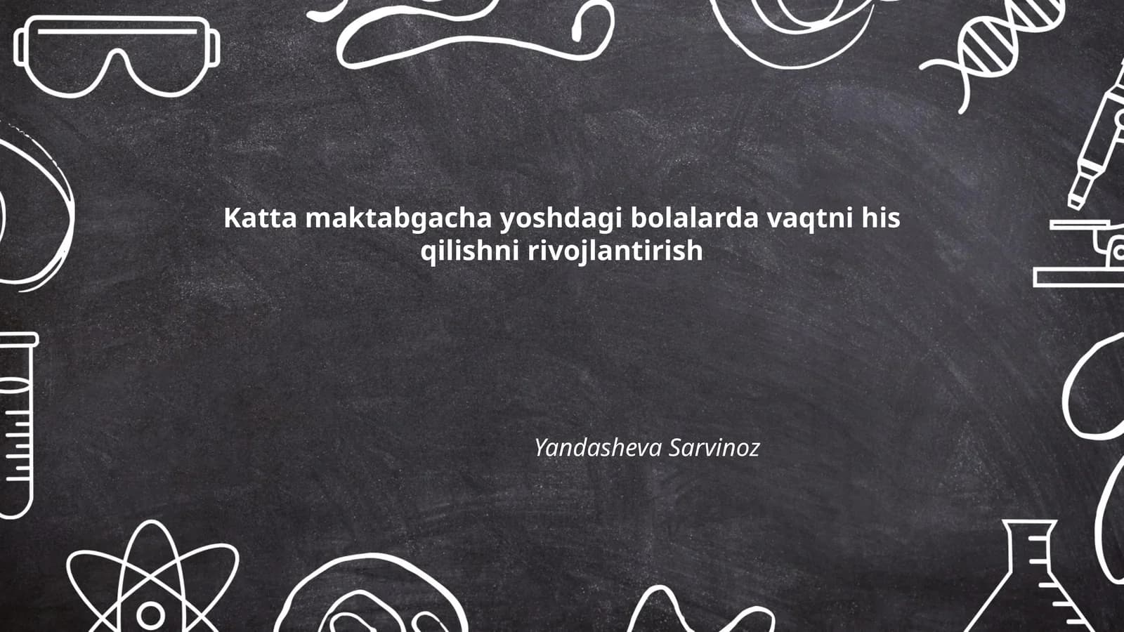 Bolalarda vaqtni his qilishni rivojlantirish