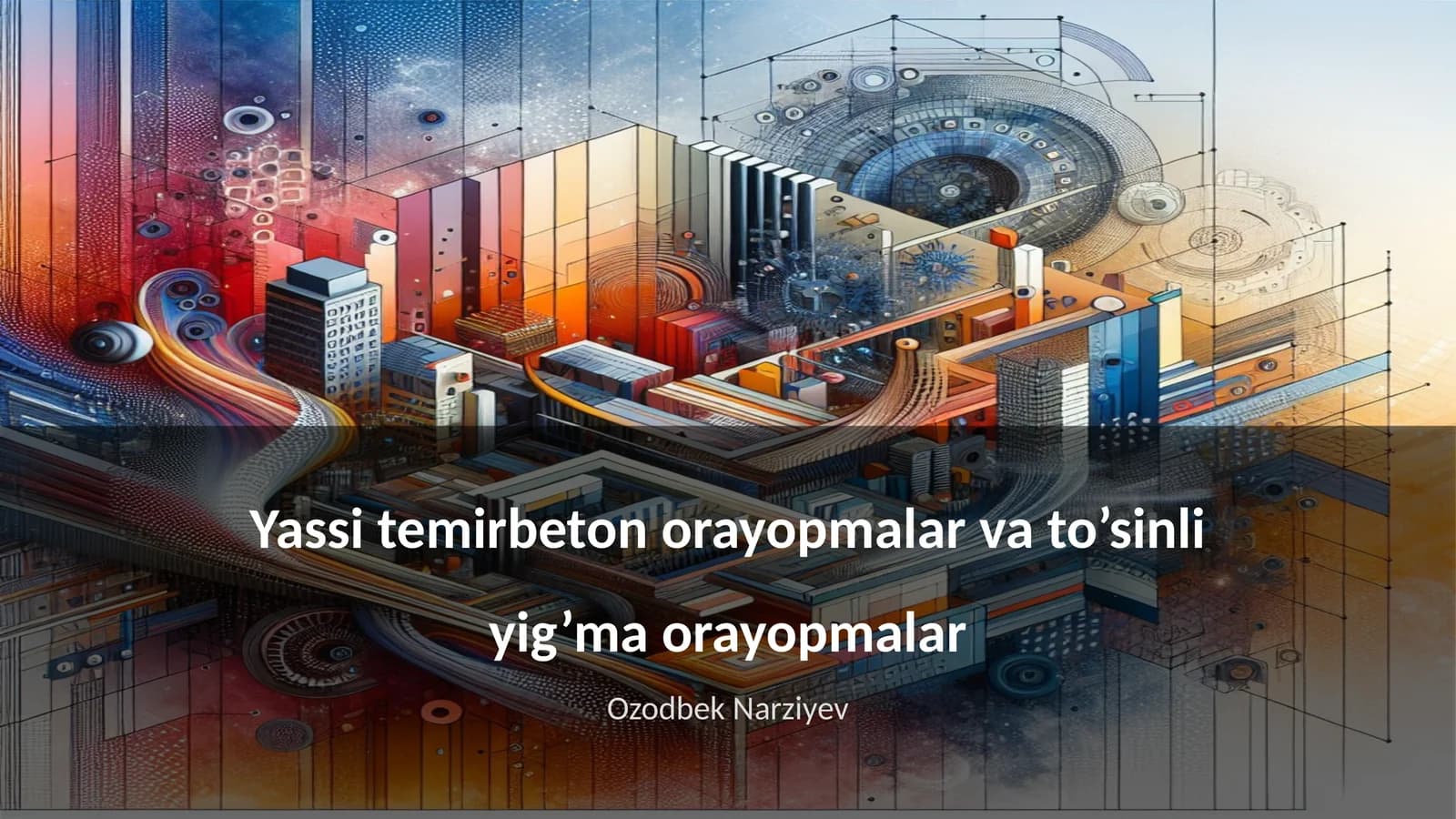 Yassi temirbeton orayopmalar va to’sinli yig’ma orayopmalar