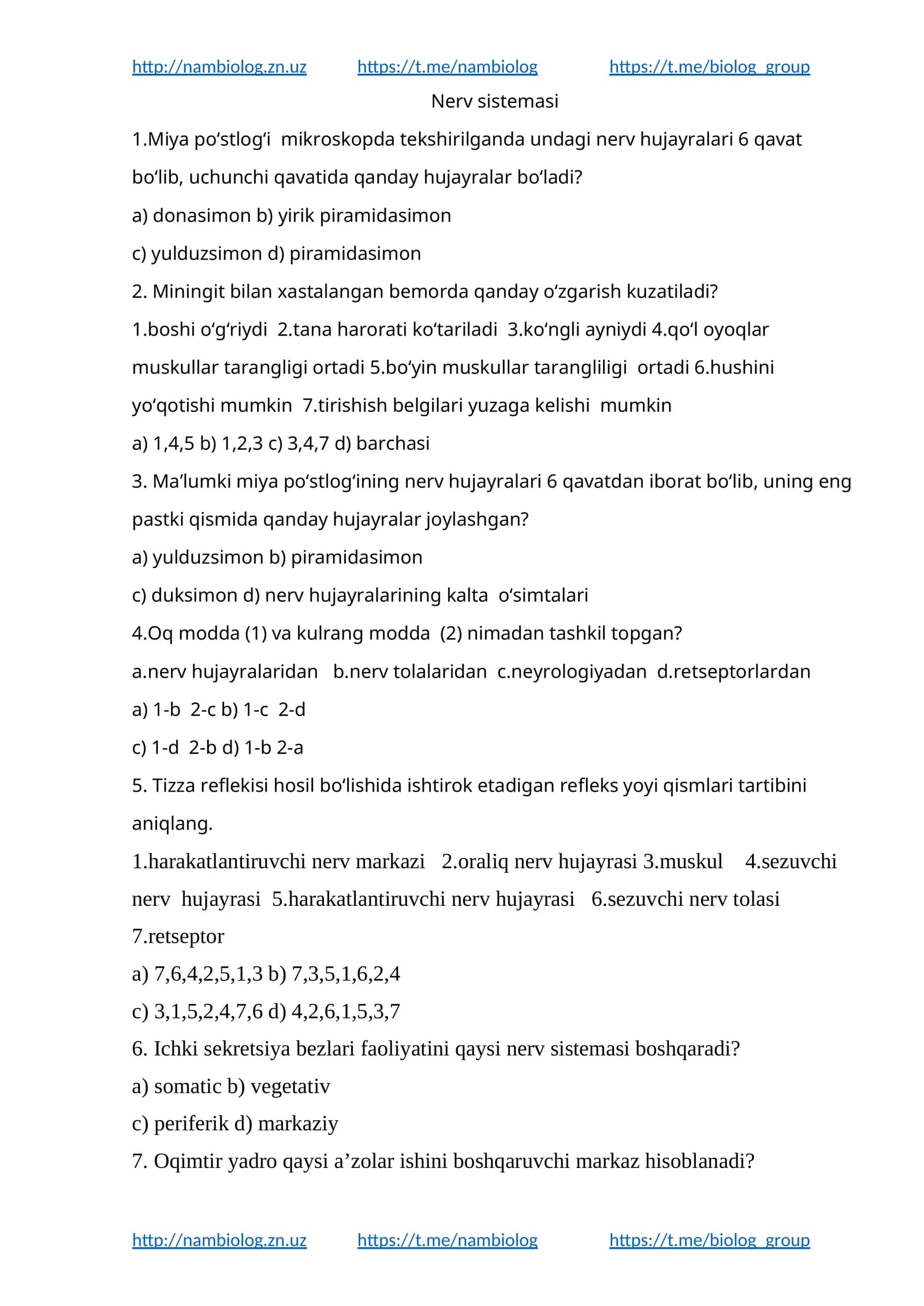 Nerv sistemasi