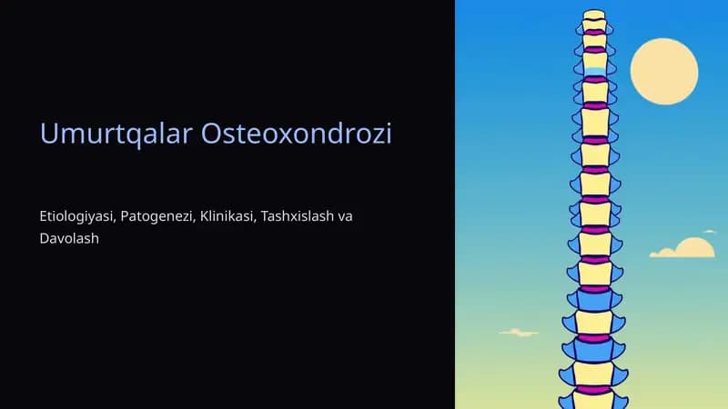 Umurtqalar Osteoxondrozi