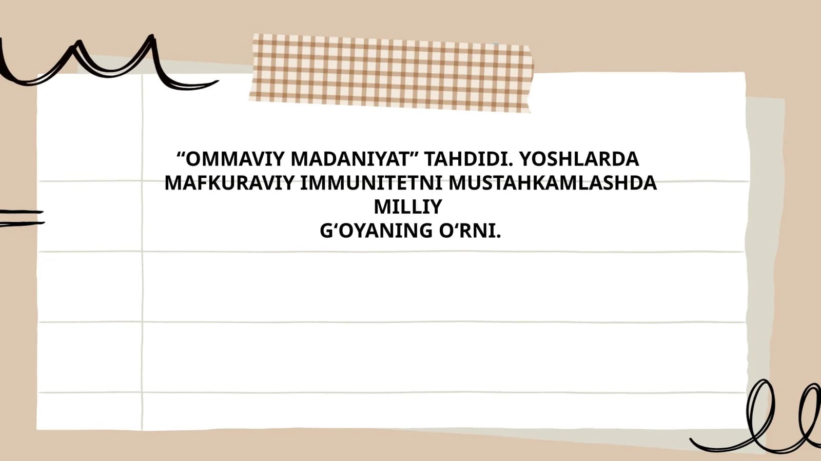 Ommaviy madaniyatning yoshlar dunyoqarashiga ta'siri