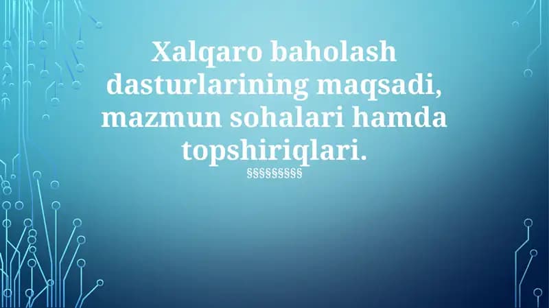 Xalqaro Baholash Dasturlari