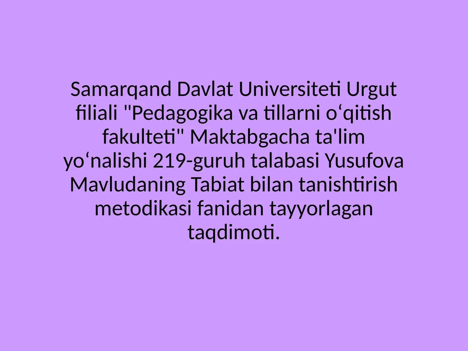 Tabiat materiallaridan koʻrgazma tashkil etish