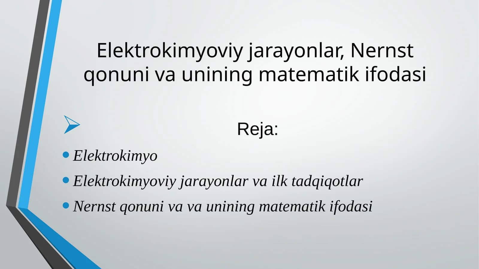 Elektrokimyoviy jarayonlar