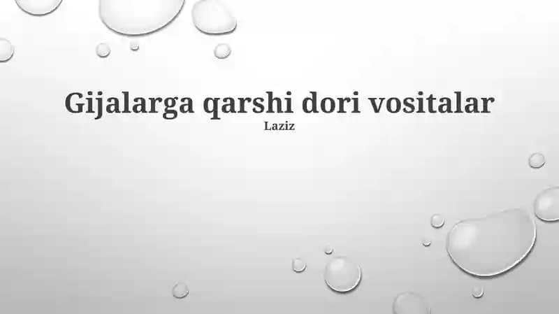Yallig'lanishga qarshi dori vositalar