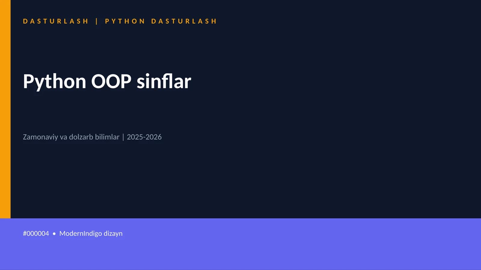 Python OOP sinflar