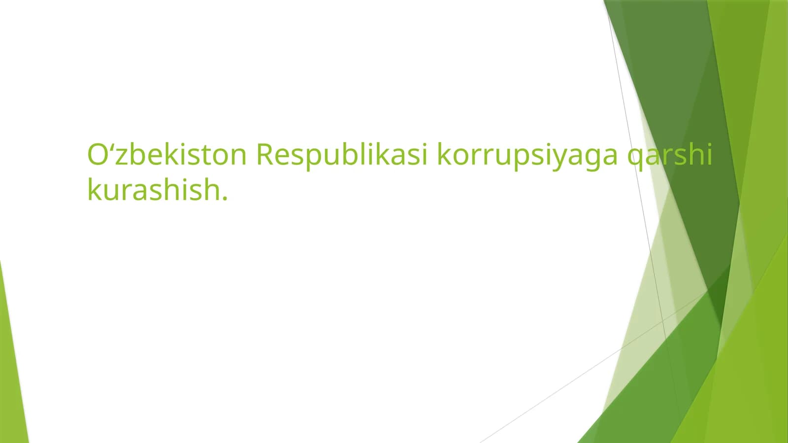 Oʻzbekiston Respublikasi korrupsiyaga qarshi kurashish