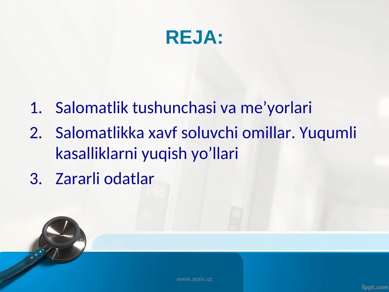Salomatlik tushunchasi va me’yorlari