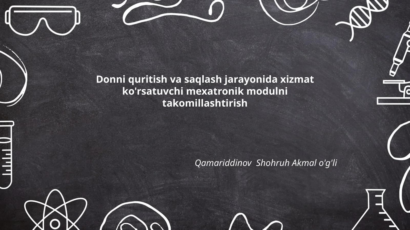 Donni quritish va saqlash jarayonida xizmat ko'rsatuvchi mexatronik modulni takomillashtirish