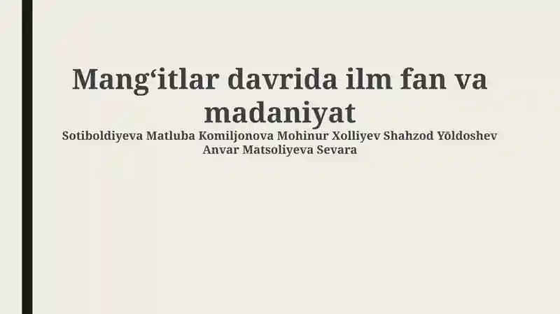 Mangʻit davri meʼmorchiligi