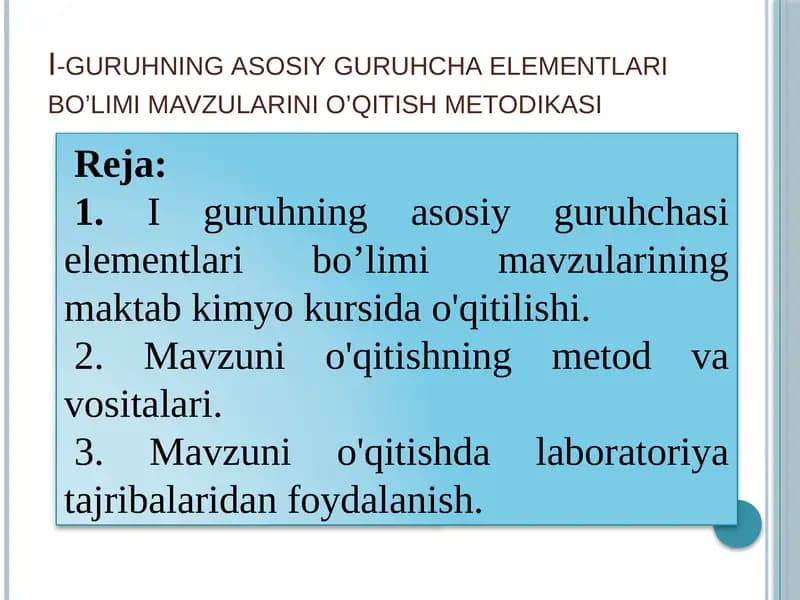 Natriy, Kaliy, Kalsiy va Magniynining Eng Muhim Tuzlari Namunlari Bilan Tanishish