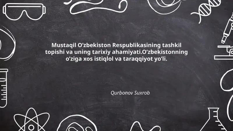 O'zbekistonning Mustaqilligini Elonga Topish va Tarixiy Ahamiyati